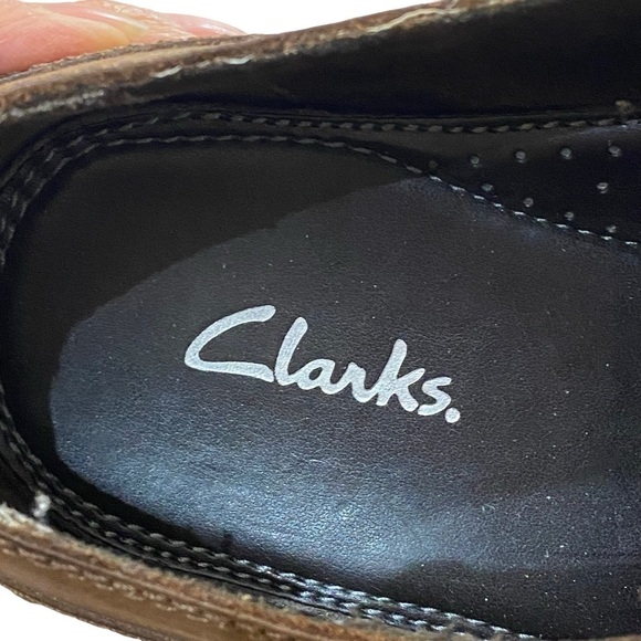 Men’s Clarks Oxfords Shoes Size 10 Brown Leather Upper Lace Up Casual or Dress main image 12